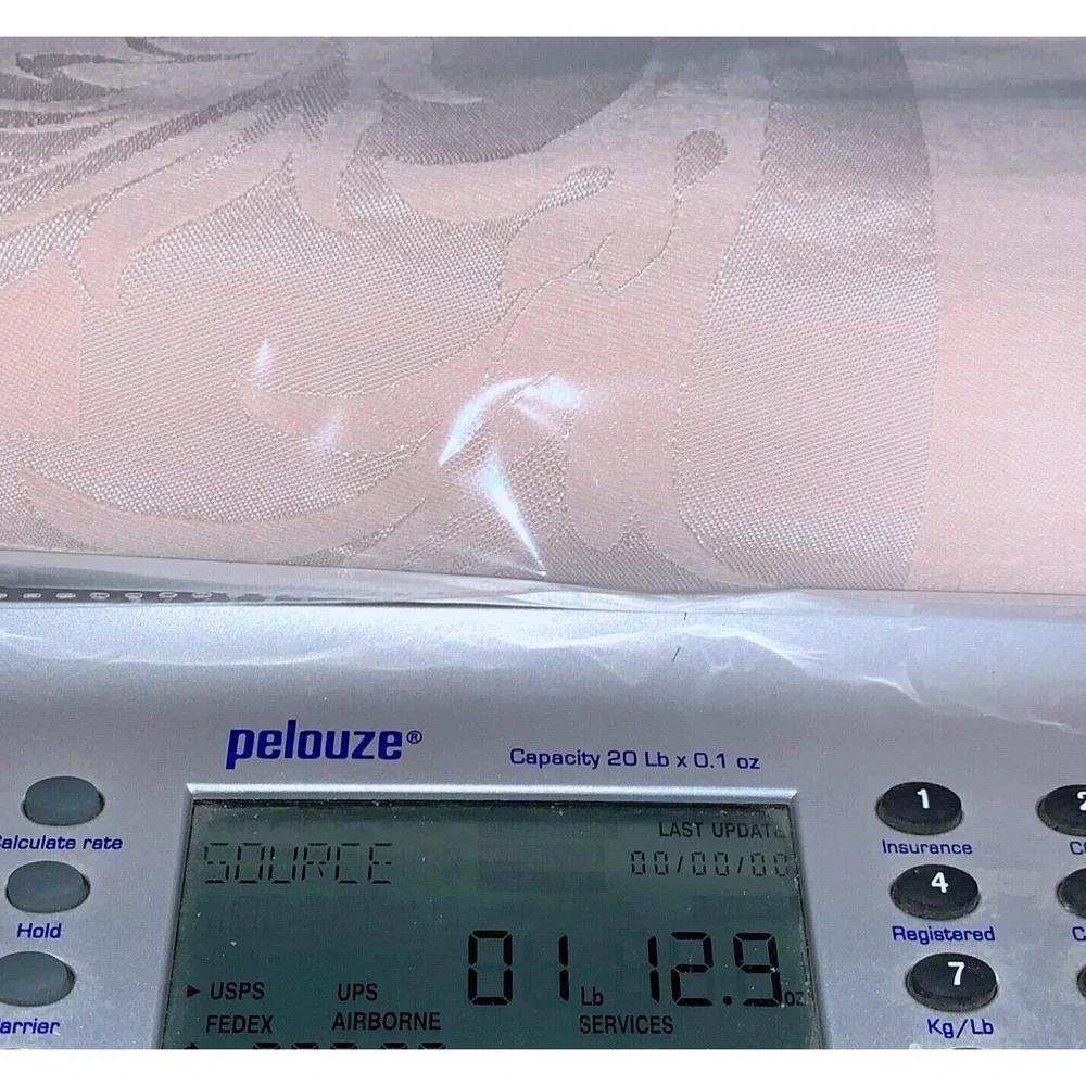 Pastel Pink Mid-Century Damask Tone on Tone Tablecloth 58